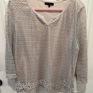 Women's Cream Crochet Top